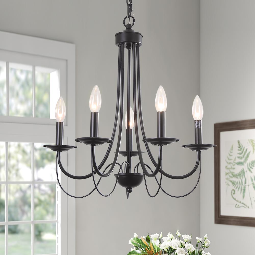 PendantLightia-Candle Style Simple Metal Chandelier-Chandeliers-Default Title-