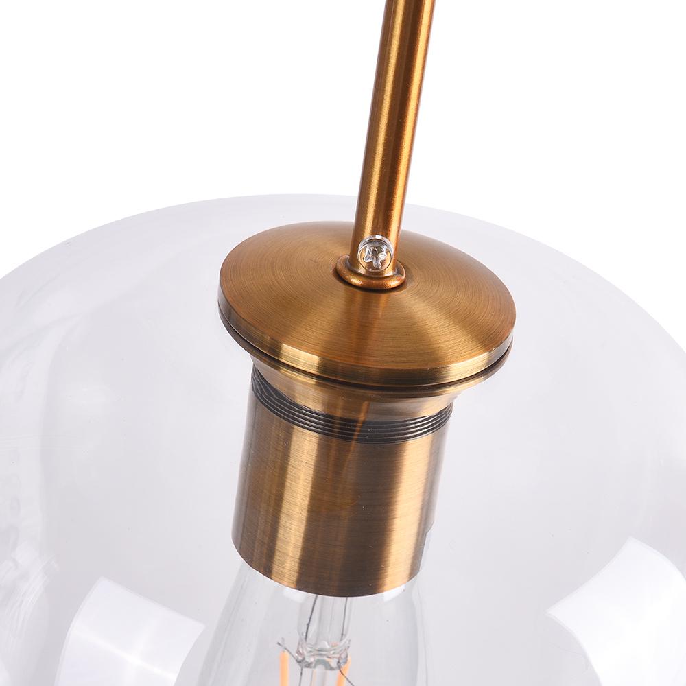 PendantLightia-Clear Glass Cluster Pendant Light-Pendants-3 Lt-Round Canopy-