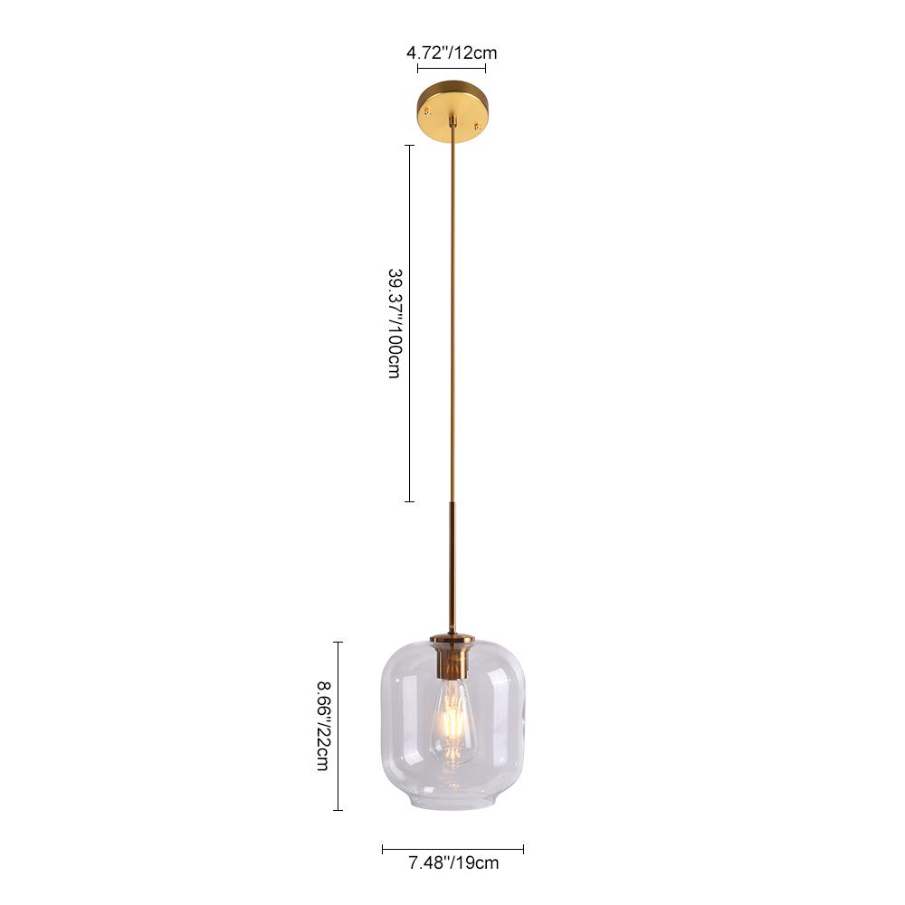PendantLightia-Clear Glass Cluster Pendant Light-Pendants-3 Lt-Round Canopy-