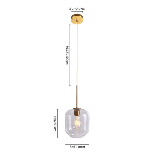 PendantLightia-Clear Glass Cluster Pendant Light-Pendants-3 Lt-Round Canopy-