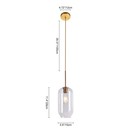 PendantLightia-Clear Glass Cluster Pendant Light-Pendants-3 Lt-Round Canopy-