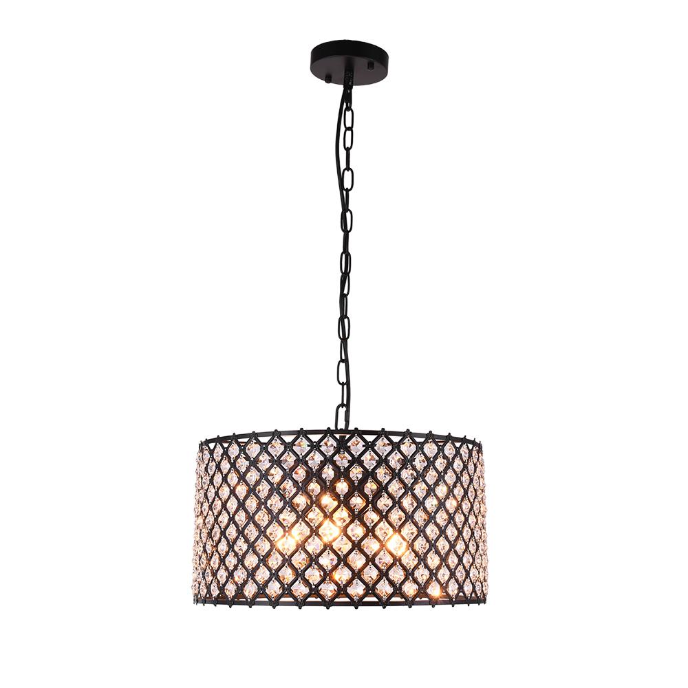 PendantLightia-Contemporary 3-light Crystal Drum Pendant Lighting-Pendants-Default Title-