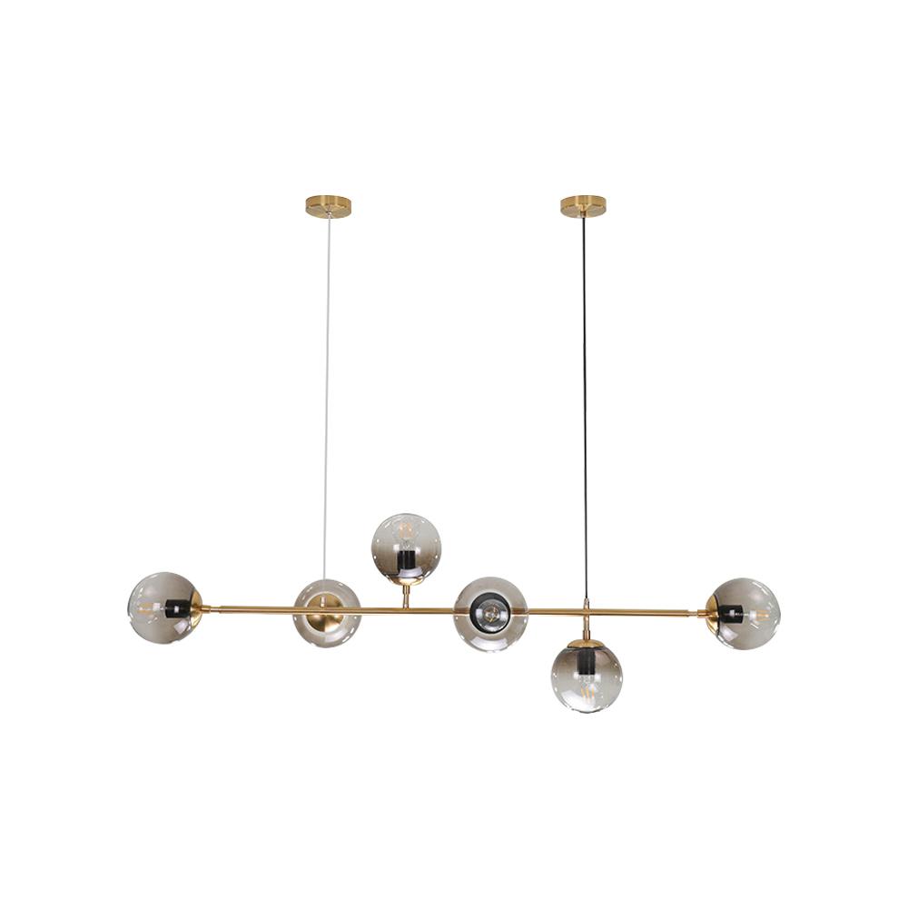 PendantLightia-Contemporary 6-light Globe Linear Pendant Lighting-Pendants-Default Title-