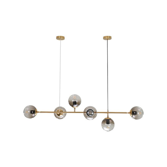 PendantLightia-Contemporary 6-light Globe Linear Pendant Lighting-Pendants-Default Title-
