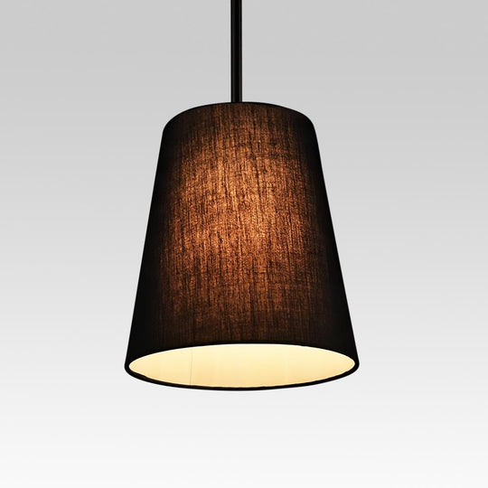 PendantLightia-Contemporary Linen Geometric Pendant Light-Pendants-Drum-