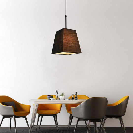 PendantLightia-Contemporary Linen Geometric Pendant Light-Pendants-Trapezoid-
