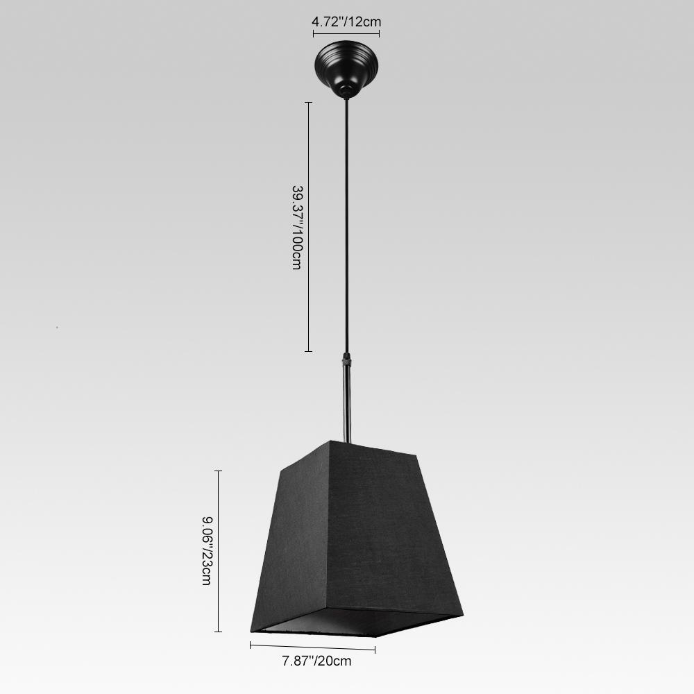 PendantLightia-Contemporary Linen Geometric Pendant Light-Pendants-Trapezoid-