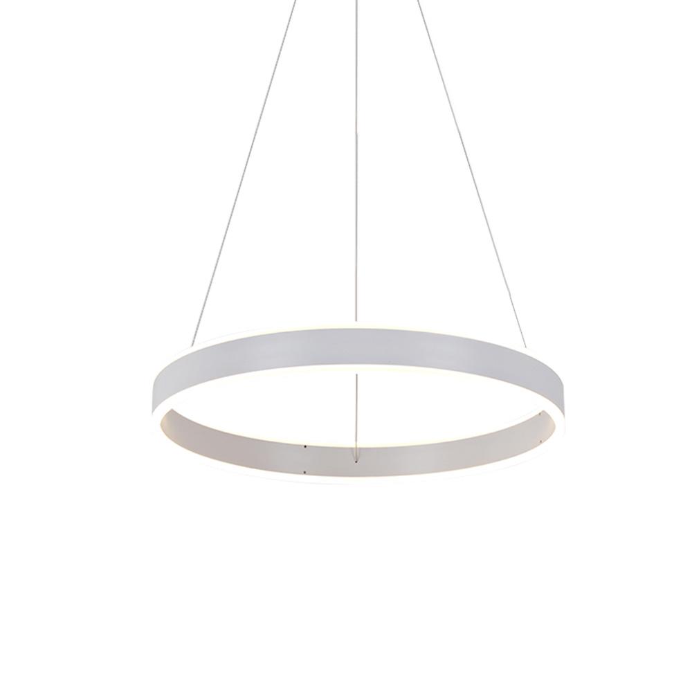 PendantLightia-Contemporary Minimalist Multi-Ring Led Circle Light-Pendants-1 Ring-White
