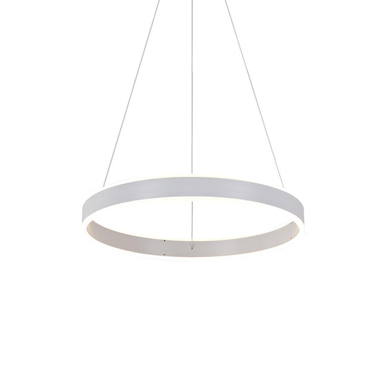 PendantLightia-Contemporary Minimalist Multi-Ring Led Circle Light-Pendants-1 Ring-White