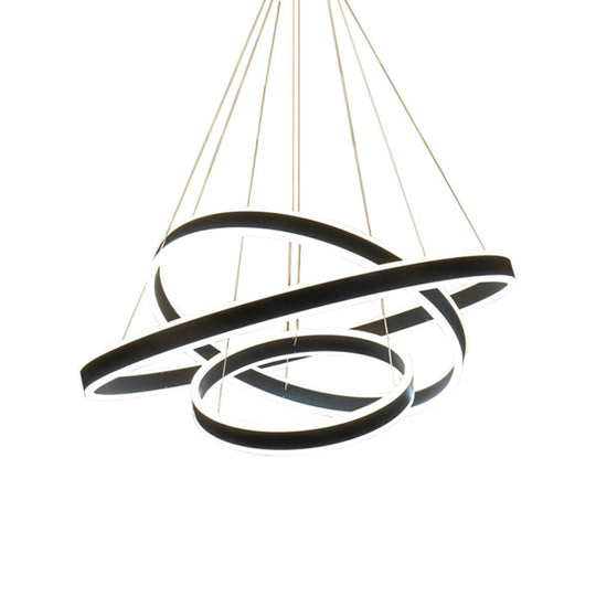 PendantLightia-Contemporary Minimalist Multi-Ring Led Circle Light-Pendants-1 Ring-White