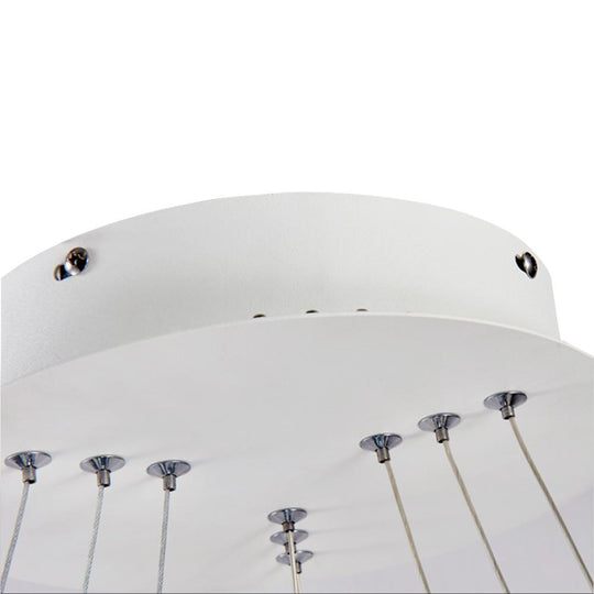 PendantLightia-Contemporary Minimalist Multi-Ring Led Circle Light-Pendants-1 Ring-White