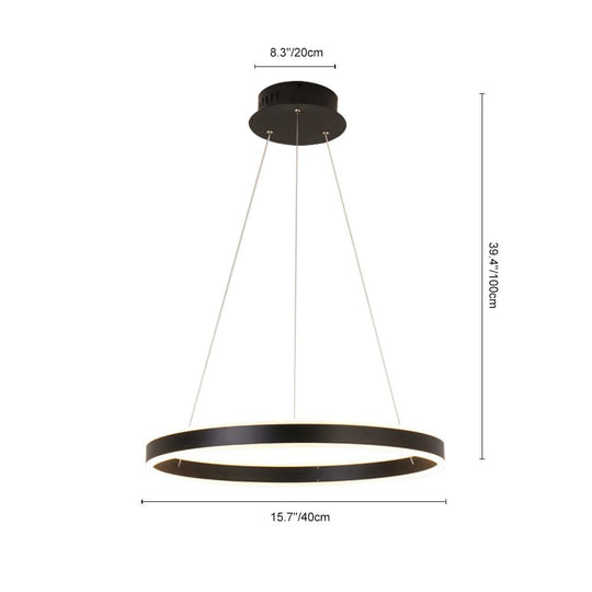 PendantLightia-Contemporary Minimalist Multi-Ring Led Circle Light-Pendants-3 Rings-White