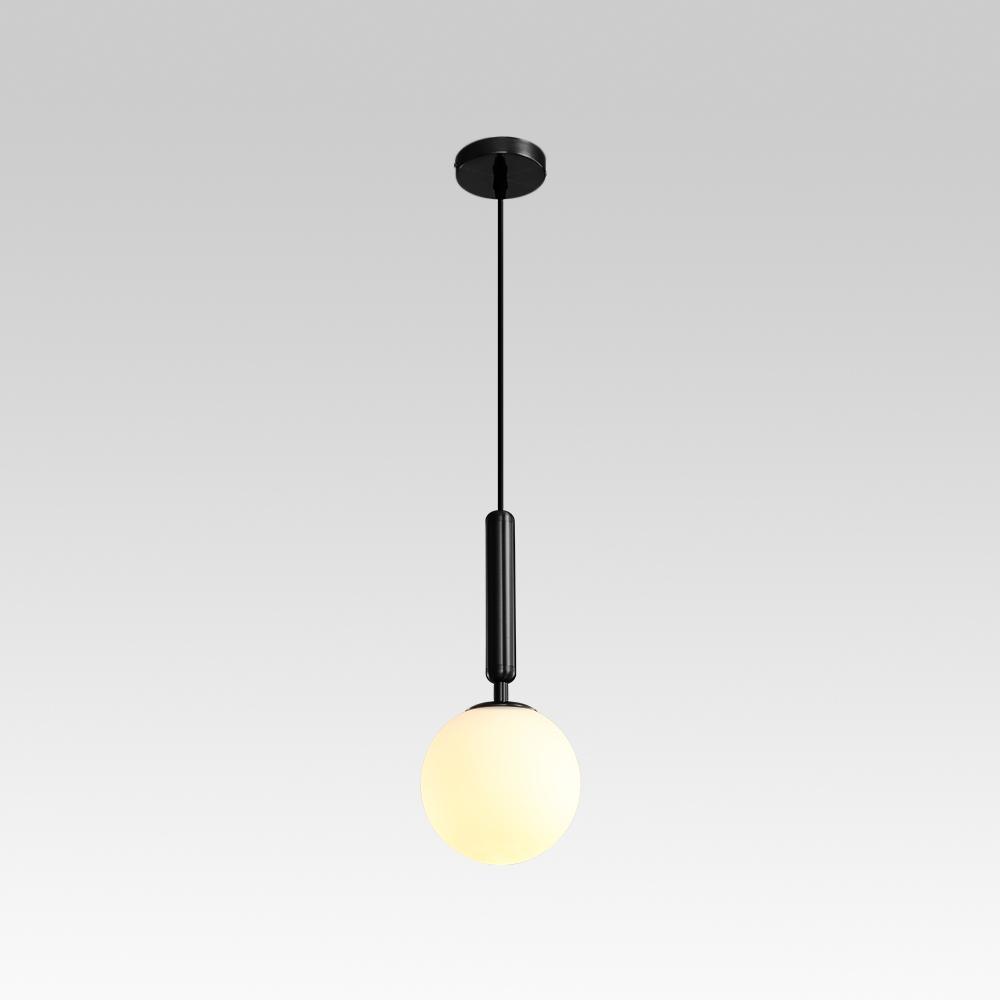 PendantLightia-Contemporary Single Glass Pendant Lighting-Pendants-Black-