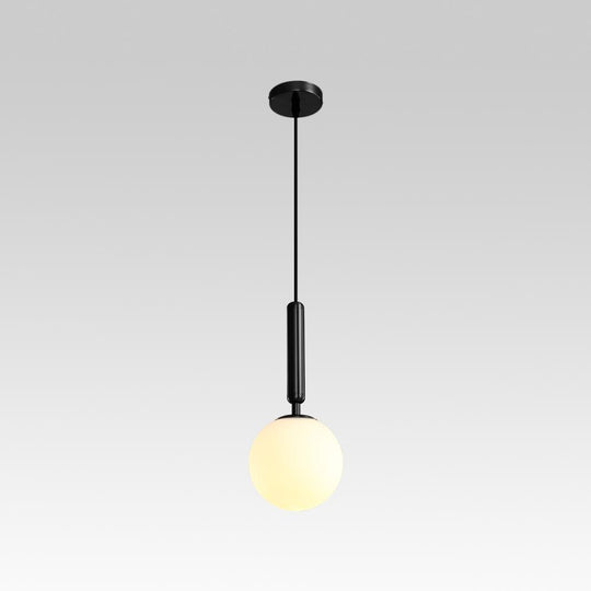 PendantLightia-Contemporary Single Glass Pendant Lighting-Pendants-Black-