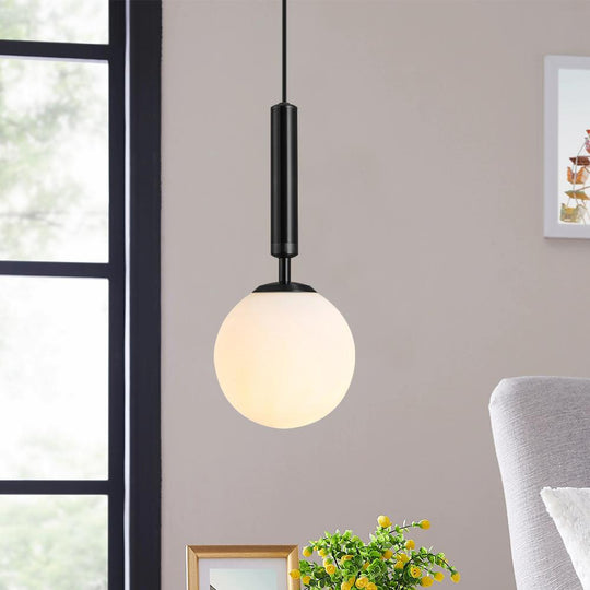 PendantLightia-Contemporary Single Glass Pendant Lighting-Pendants-Black-