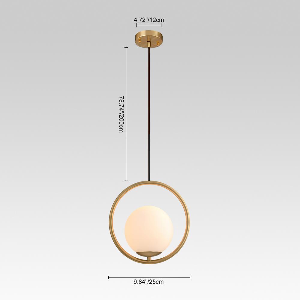 PendantLightia-Contemporary Single Globe Pendant Light-Pendants-S-Circle