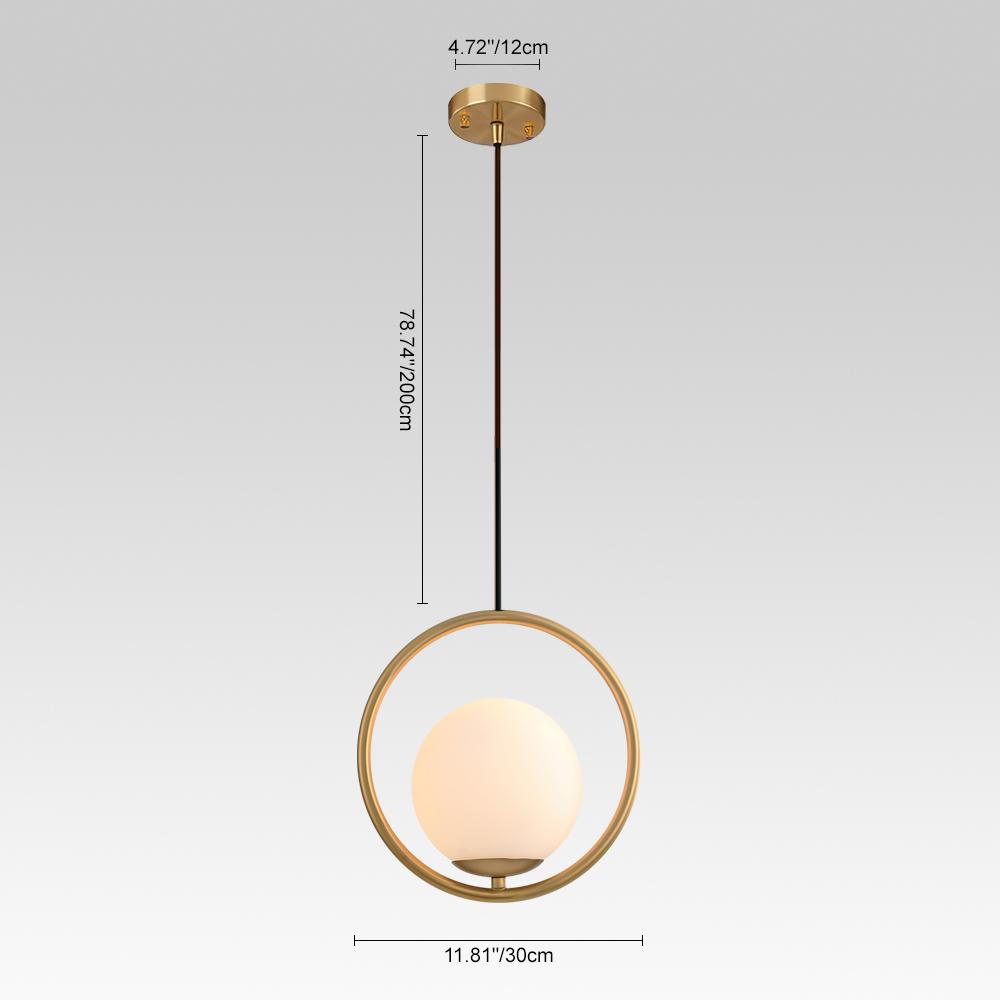PendantLightia-Contemporary Single Globe Pendant Light-Pendants-S-Circle
