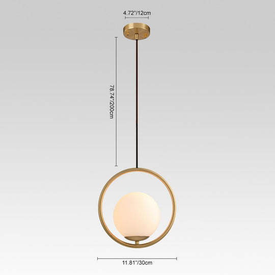 PendantLightia-Contemporary Single Globe Pendant Light-Pendants-S-Circle