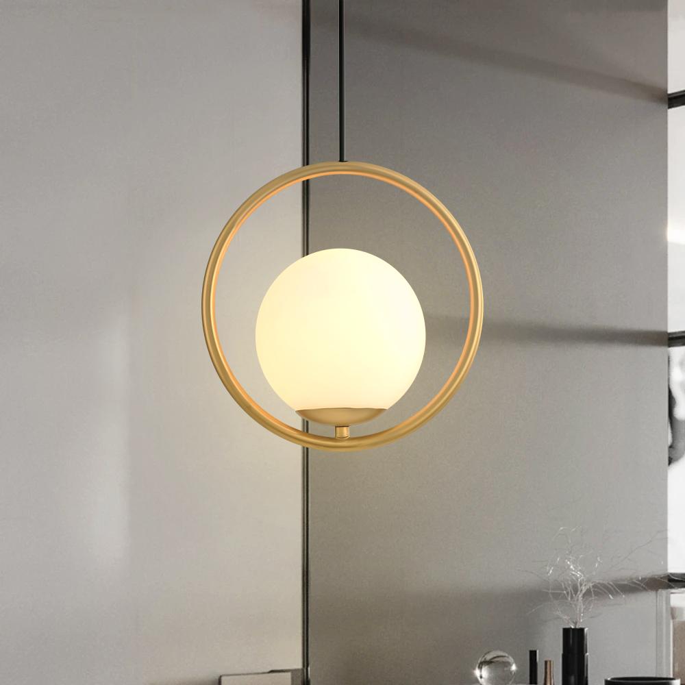 PendantLightia-Contemporary Single Globe Pendant Light-Pendants-S-Circle