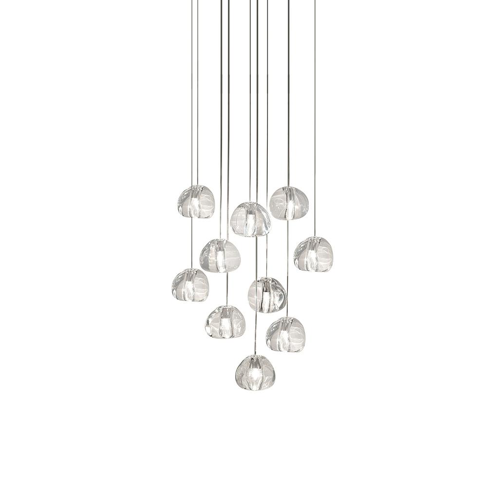 PendantLightia-Contemporary Waterfall Crystal Cluster Lights-Pendants-10Lt-