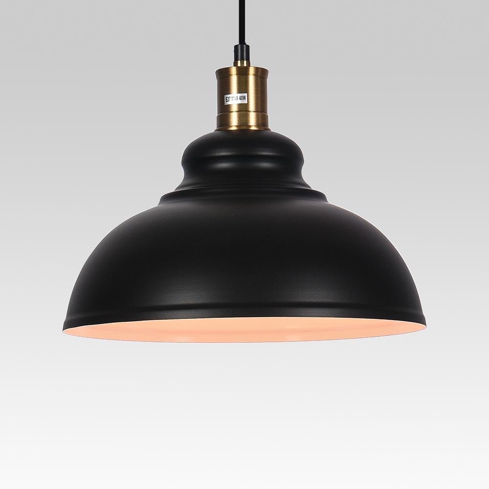 PendantLightia-Industrial Black Single Dome Light Fixture-Pendants-Default Title-