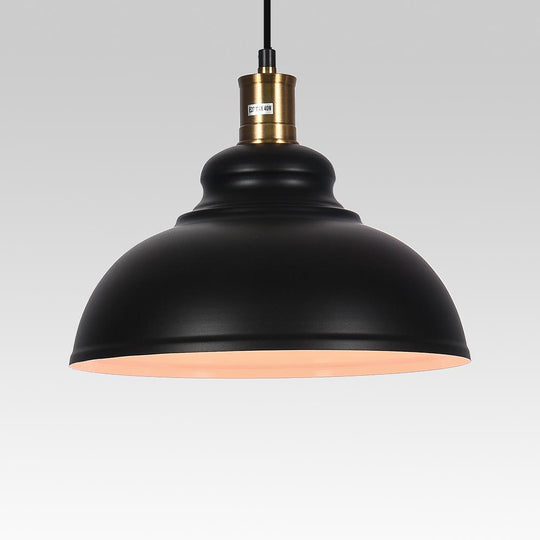 PendantLightia-Industrial Black Single Dome Light Fixture-Pendants-Default Title-