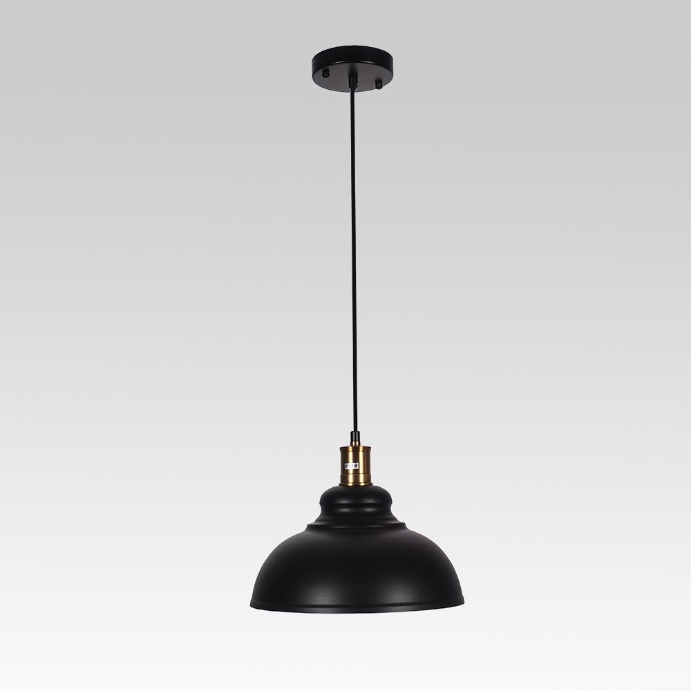PendantLightia-Industrial Black Single Dome Light Fixture-Pendants-Default Title-