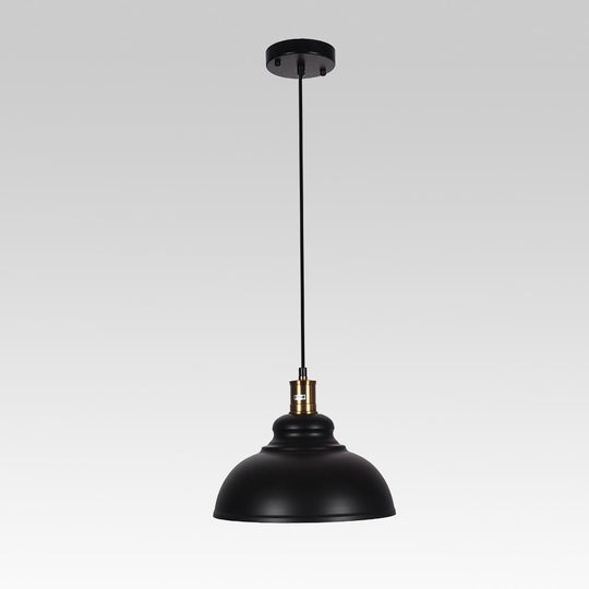 PendantLightia-Industrial Black Single Dome Light Fixture-Pendants-Default Title-