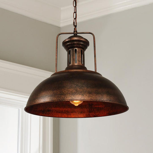 PendantLightia-Industrial Rusty Dome Pendant Light-Pendants-Default Title-