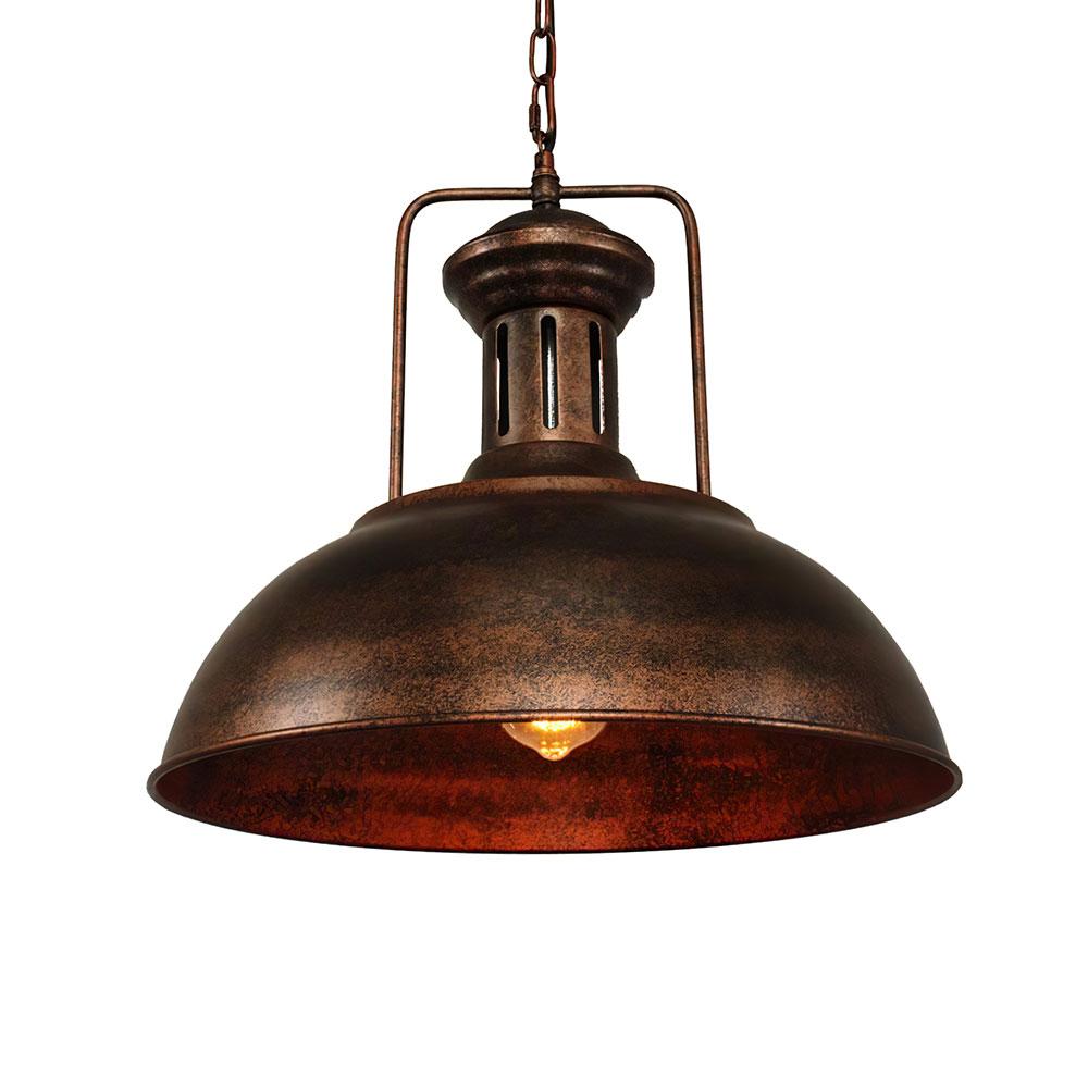 PendantLightia-Industrial Rusty Dome Pendant Light-Pendants-Default Title-