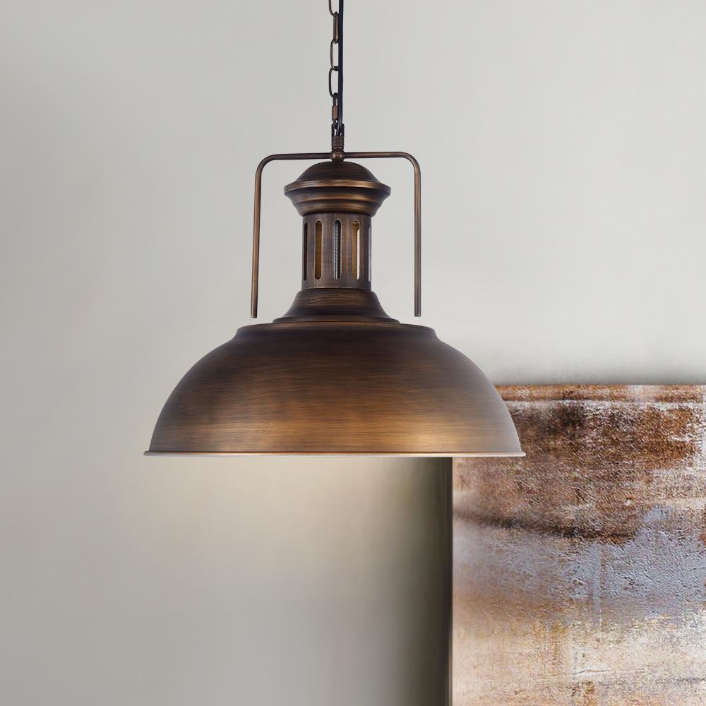 PendantLightia-Industrial Single Dome Pendant Light-Pendants-Default Title-