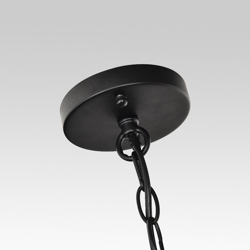 PendantLightia-Mid-Century 6-Light Candle Chandelier-Chandeliers-Black-