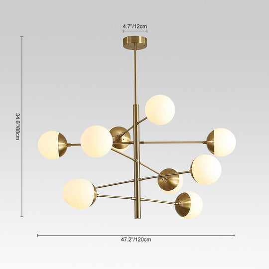 PendantLightia-Mid-Century Modern Branching Bubble Chandelier-Chandeliers-8Lt-