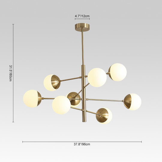 PendantLightia-Mid-Century Modern Branching Bubble Chandelier-Chandeliers-8Lt-