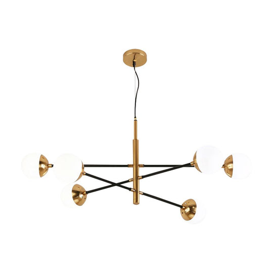 PendantLightia-Mid-century Modern Glass Globe Sputnik Chandelier-Chandeliers-6Lt-