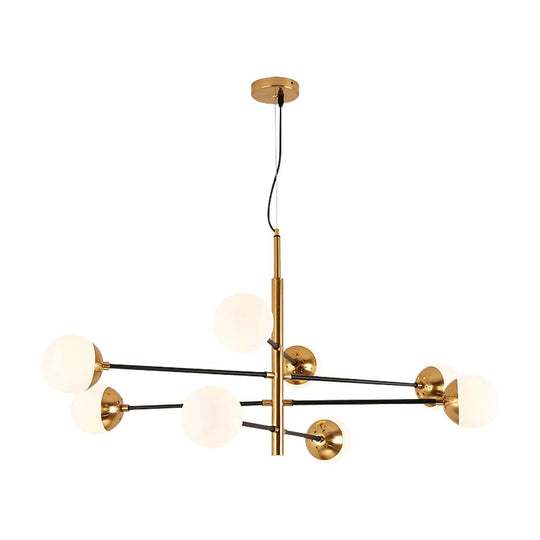 PendantLightia-Mid-century Modern Glass Globe Sputnik Chandelier-Chandeliers-8Lt-