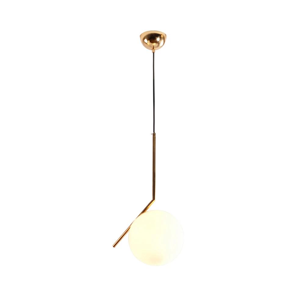 PendantLightia-Minimalist Opal Shade Single Globe Pendant Light-Pendants-Gold-11''