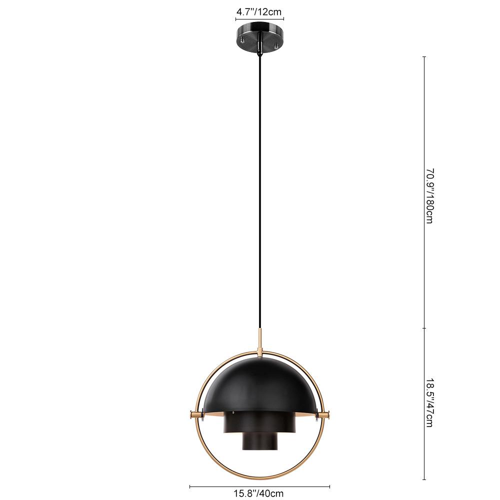 PendantLightia-Modern 1-Light Shape-Changing Metal Pendant Light-Pendants-Blue-