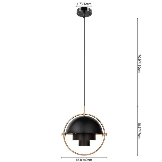 PendantLightia-Modern 1-Light Shape-Changing Metal Pendant Light-Pendants-Blue-