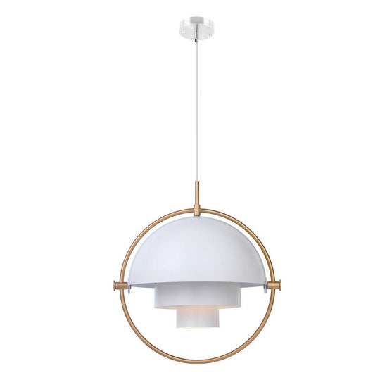 PendantLightia-Modern 1-Light Shape-Changing Metal Pendant Light-Pendants-White-