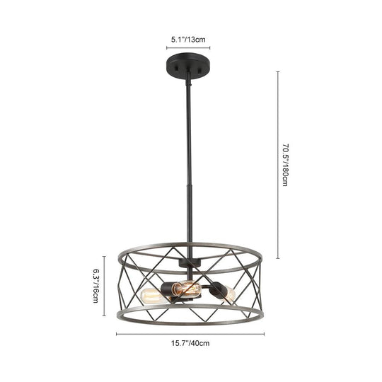 PendantLightia-Modern 3-light Metal Drum Pendant Lighting-Pendants-Default Title-
