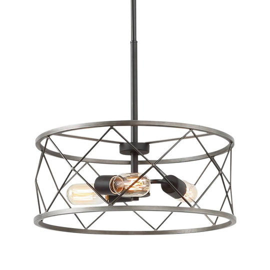 PendantLightia-Modern 3-light Metal Drum Pendant Lighting-Pendants-Default Title-