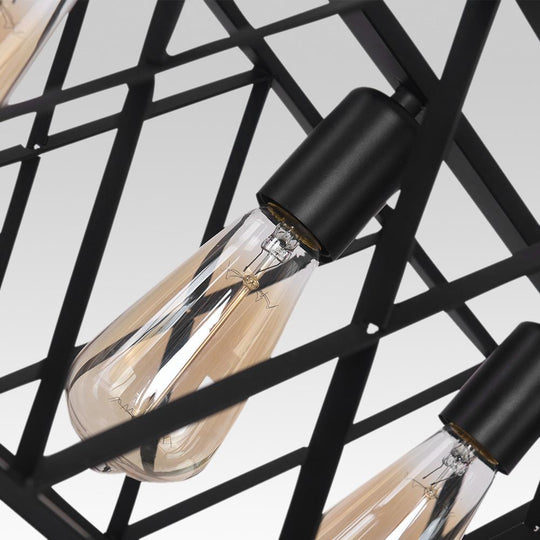 PendantLightia-Modern 4-Light Rectangular Chandelier-Chandeliers-Default Title-