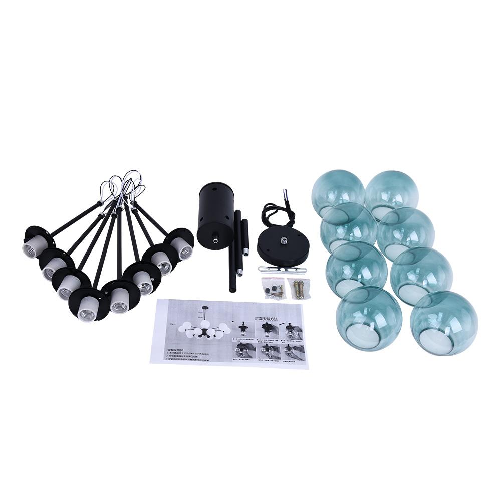 PendantLightia-Modern 8-light Blue Bubble Sputnik Light-Chandeliers-Default Title-