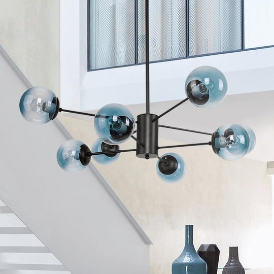 PendantLightia-Modern 8-light Blue Bubble Sputnik Light-Chandeliers-Default Title-