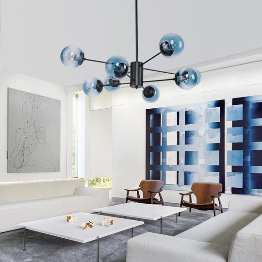 PendantLightia-Modern 8-light Blue Bubble Sputnik Light-Chandeliers-Default Title-