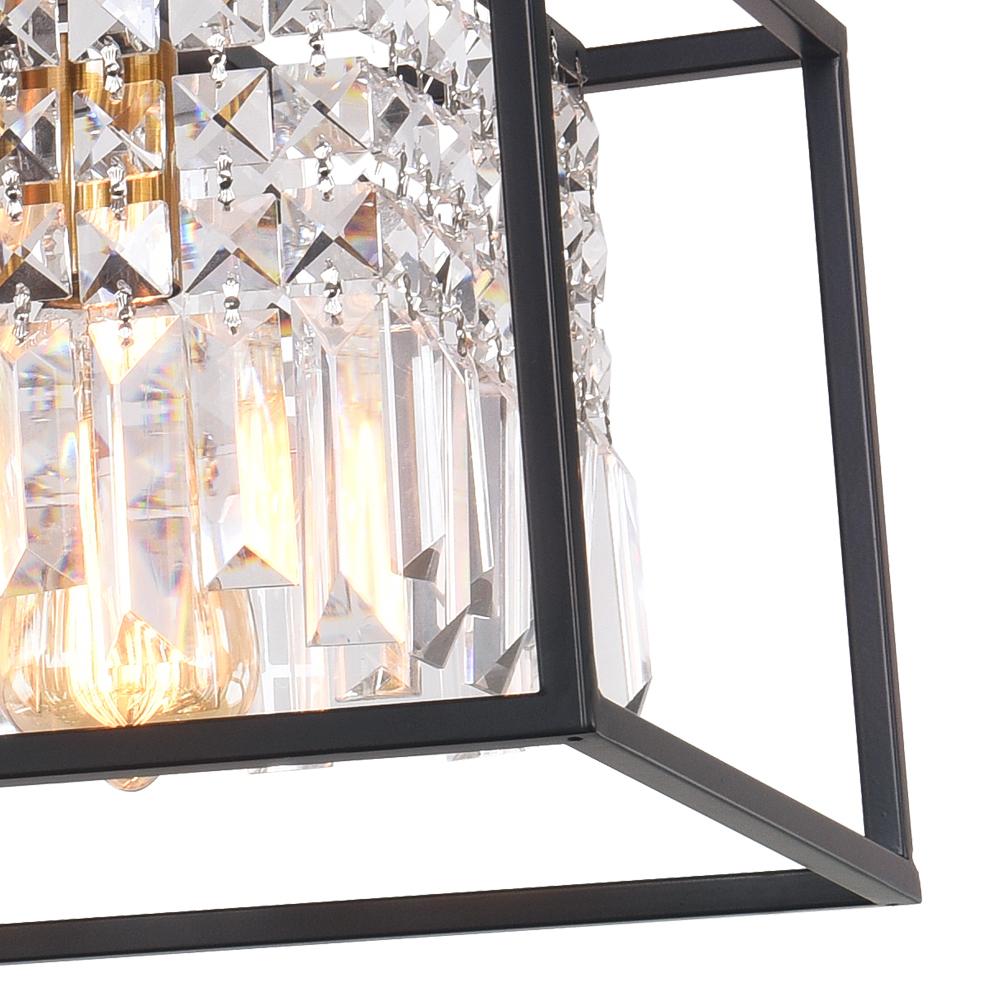 PendantLightia-Modern Crystal 5-light Rectangular Chandelier-Chandeliers-Default Title-