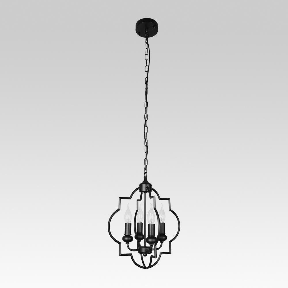 PendantLightia-Modern Farmhouse Cage Pendant Light-Pendants-Black-