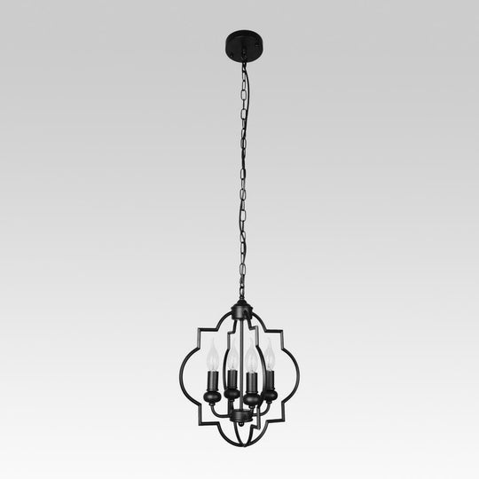 PendantLightia-Modern Farmhouse Cage Pendant Light-Pendants-Black-