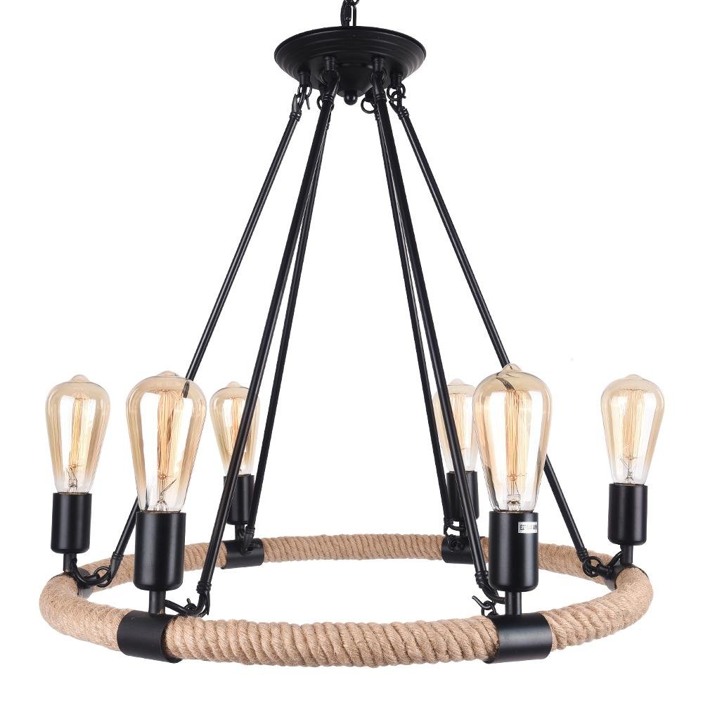 PendantLightia-Modern Farmhouse Wagon Wheel Light Fixture-Chandeliers-8Lt-